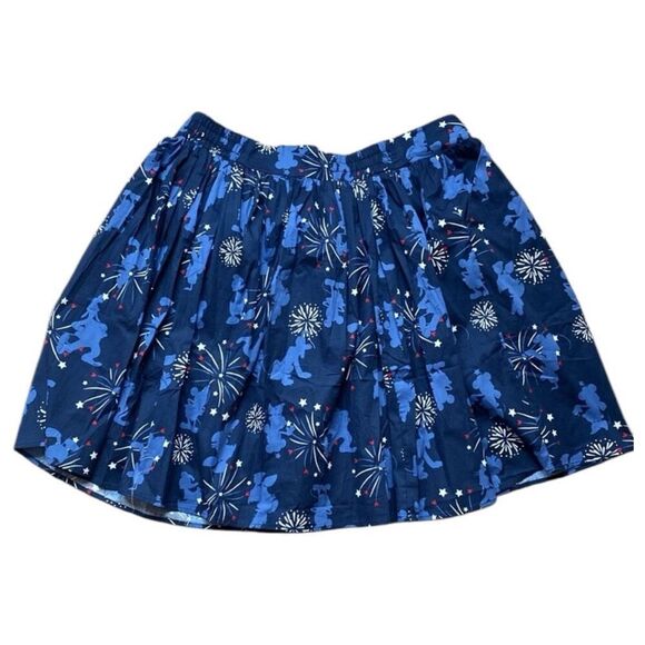 Torrid x Disney Americana Mickey And Friends Blue Mini Poplin Skater Skirt 1 NWT - Picture 5 of 10